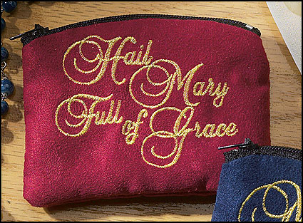 Hail Mary Full of Grace Rosary Case